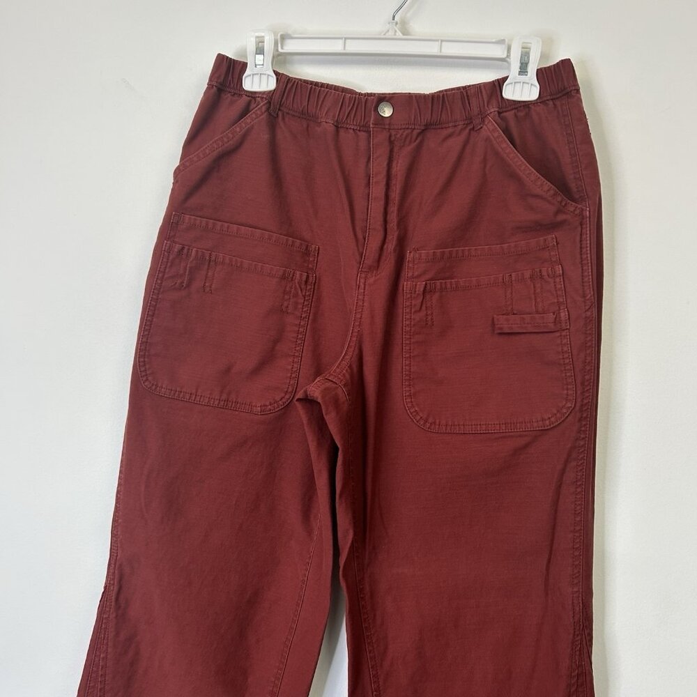 Free People Movement Baggy‎ Cargo Utility Pants Women’s Size Medium Red - Picture 6 of 12